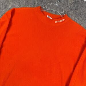 Columbia Clemson Tigers Long Sleeve Mock Neck Microfleece Pullover Orange XL 432